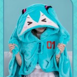 Vocaloid Hatsune Miku Moeyu Miku Merch Cape Hooded Blanket